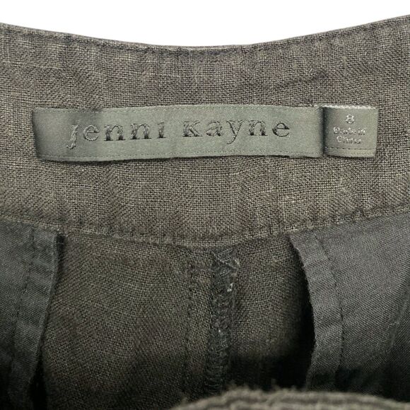Jenni Kayne Linen Kyle Trousers Black Relaxed Fit Wide Leg Pants 8 - Picture 7 of 11